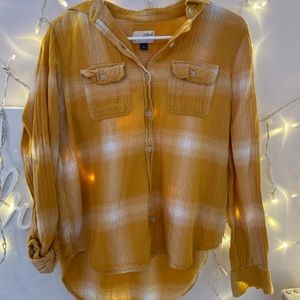 Thin yellow flannel